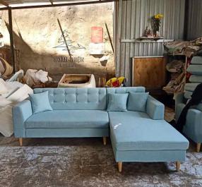 Sofa vải góc L kiểu hiện đại.
