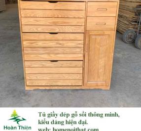Tủ giầy dép thông minh gỗ sồi 1m2