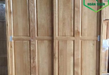 TỦ ÁO CỬA LÙA GỖ SỒI KIỂU TÂN CỔ ĐIỂN 