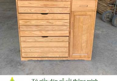 Tủ giầy dép thông minh gỗ sồi 1m2